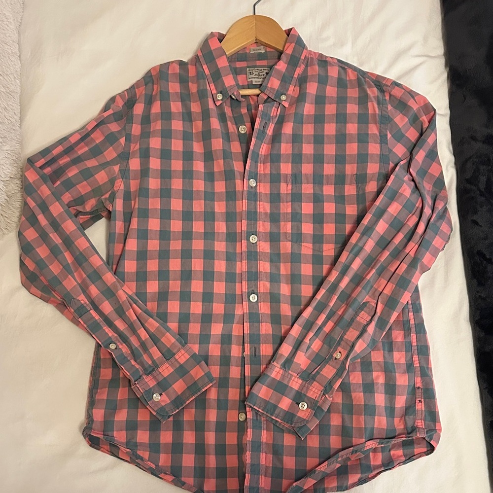 Mens J.Crew Plaid Button Up Shirt